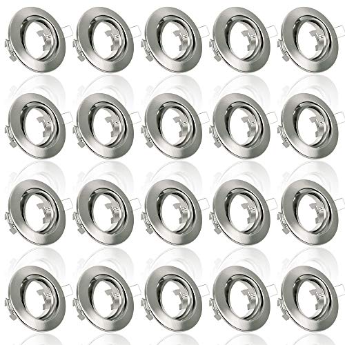 20x MAXKOMFORT Einbaustrahler IP20 mit GU10 Fassung RUND schwenkbar eisen gebürstet Einbauspot Einbauleuchte Rahmen Rostfrei Deckenspot Strahler Spot M802 20x MAXKOMFORT Einbaustrahler IP20 mit GU10 Fassung RUND schwenkbar eisen gebürstet Einbauspot Einbauleuchte Rahmen Rostfrei Deckenspot Strahler Spot M802 von max K O M F O R T
