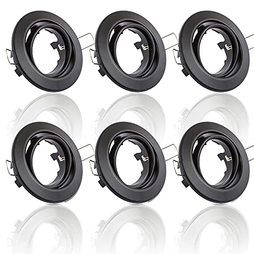 6x MAXKOMFORT Einbaustrahler IP20 mit GU10 Fassung RUND schwenkbar schwarz Einbauspot Einbauleuchte Rahmen Rostfrei Deckenspot Strahler Spot M802 6x MAXKOMFORT Einbaustrahler IP20 mit GU10 Fassung RUND schwenkbar schwarz Einbauspot Einbauleuchte Rahmen Rostfrei Deckenspot Strahler Spot M802 von max K O M F O R T