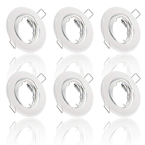 6x MAXKOMFORT Einbaustrahler IP20 mit GU10 Fassung RUND schwenkbar weiß Einbauspot Einbauleuchte Rahmen Rostfrei Deckenspot Strahler Spot B002 6x MAXKOMFORT Einbaustrahler IP20 mit GU10 Fassung RUND schwenkbar weiß Einbauspot Einbauleuchte Rahmen Rostfrei Deckenspot Strahler Spot B002 von max K O M F O R T
