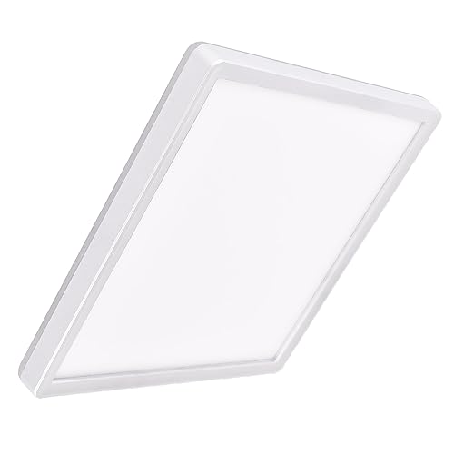 max K O M F O R T LED Deckenlampe LUCKY eckig weiß 18W Neutralweiß Lampe 230V Aufputzlampe Deckenleuchte Leuchte Flach Indirekte Beleuchtung von max K O M F O R T