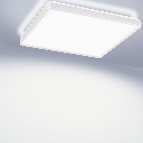 max K O M F O R T LED Deckenlampe LUCKY eckig weiß 22W Neutralweiß Lampe 230V Aufputzlampe Deckenleuchte Leuchte von max K O M F O R T