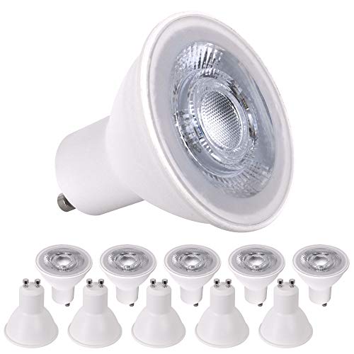 max K O M F O R T 10x GU10 LED Leuchtmittel 5 Watt 10er SET warmweiß 350 Lumen Lampe Glühbirne MR16 Ersatz Halogenlampe von max K O M F O R T
