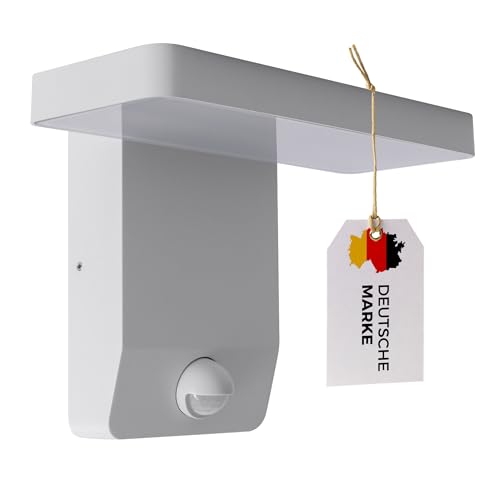 max K O M F O R T LED Außenwandleuchte mit Bewegungsmelder 9W 900lm Weiß IP44 – Moderne Aluminium Wandleuchte 3000K warmweiß für Garten & Eingang – Außenleuchte 230V - 3015 max K O M F O R T LED Außenwandleuchte mit Bewegungsmelder 9W 900lm Weiß IP44 – Moderne Aluminium Wandleuchte 3000K warmweiß für Garten & Eingang – Außenleuchte 230V - 3015 von max K O M F O R T