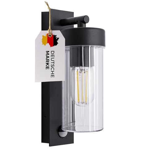max K O M F O R T LED Außenwandleuchte mit Bewegungsmelder E27 Schwarz IP44 – Sensor-Wandlampe aus Aluminium & Kunststoff für Außenbereich, 230V, automatische Lichtsteuerung 4052B max K O M F O R T LED Außenwandleuchte mit Bewegungsmelder E27 Schwarz IP44 – Sensor-Wandlampe aus Aluminium & Kunststoff für Außenbereich, 230V, automatische Lichtsteuerung 4052B von max K O M F O R T