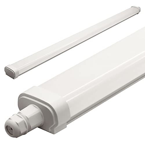 max K O M F O R T - LED Feuchtraumleuchte Wannenleuchte Röhre 115cm 45W IP65 4000K Neutralweiß Deckenleuchte Kellerleuchte Garage Werkstatt 3206B… von max K O M F O R T