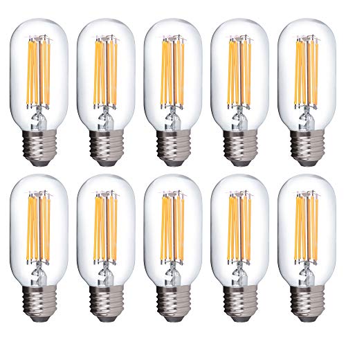 max K O M F O R T - LED Leuchtmittel E27 8W T45 Ø45mm Filament Korn Kolben Röhre warmweiß - 10er Sets von max K O M F O R T