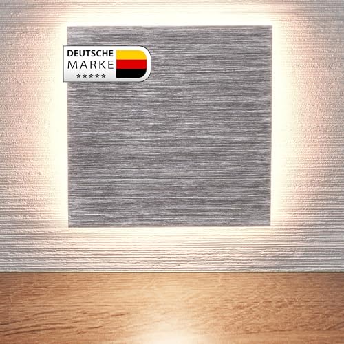 max K O M F O R T LED Treppenbeleuchtung 230V warmweiß 2,5W ECKIG quadratisch Treppenleuchte Wand Einbauleuchte Einbaustrahler Treppenlicht Flurleuchte Nachtlicht 6107-AB von max K O M F O R T