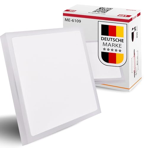 max K O M F O R T LED Treppenleuchte eckig Weiß – 230V Einbauleuchte Wand 2W, 25lm, 3000K warmweiß – Innenbeleuchtung Treppe Flur Modell 6109S von max K O M F O R T