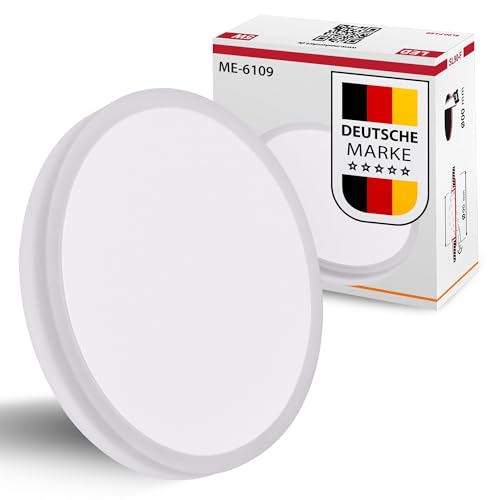 max K O M F O R T LED Treppenleuchte rund Weiß – 230V Einbauleuchte Wand 2W, 25lm, 3000K warmweiß – Innenbeleuchtung Treppe Flur Modell 6109R von max K O M F O R T