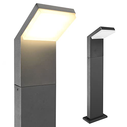 max K O M F O R T Standleuchte Außenleuchte Wegbeleuchtung LED Schwarz IP44 Außenbeleuchtung Garten moderne 80cm Standlampe aus Aluminium 1505A-800 von max K O M F O R T