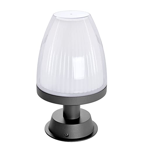 max K O M F O R T Standleuchte Sockelleuchte Außenleuchte E27 Anthrazit IP44 Beleuchtung Garten moderne 21,6cm Außenlampe aus Aluminium RD1901-200 von max K O M F O R T