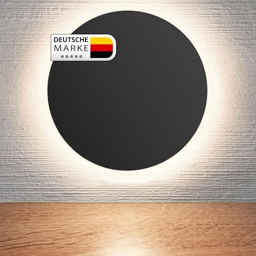 max K O M F O R T Treppenbeleuchtung LED schwarz 230V, Warmweiß 2,5W, Rund, Einbau Wandstrahler, Flur Nachtlicht - 6107-BK von max K O M F O R T