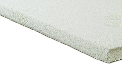 maxVitalis Matratzenauflagen-Ersatzbezug mit Reißverschluss, Aloe Vera Bezug geeignet für alle 7 cm Matratzen Topper, allergikerfreundlich, hautfreundlich u. waschbar, Weiß (80 x 190 cm) von maxVitalis