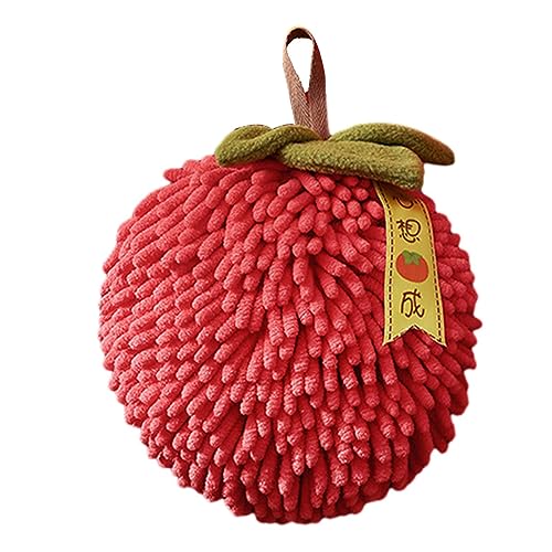 Flauschiges Handtuch, bunte Chenille-Kugelhandtuch mit Haken, saugfähiges Handtuch in Khaki-Form, Handtuch, weiches Chenille-Handtuch von maxal