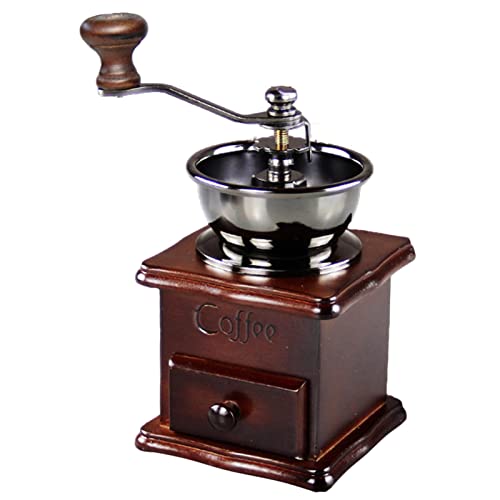 maxal Manuelle Kaffeemühle, verstellbare manuelle Kaffeemühle mit Handkurbel zur Zubereitung von Kaffee aus Mesh, antike Kaffeemühle, Handkaffeemühle, tragbare Kaffeemühle mit konischem Mahlwerk von maxal