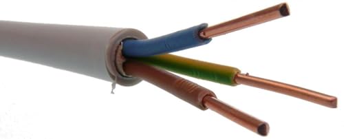 NYM-J Installationsleitung Mantelleitung Elektroleitug Kabel Meterware 1x2.5-5x25mm, Querschnitt:3x2.5mm² von maxgo