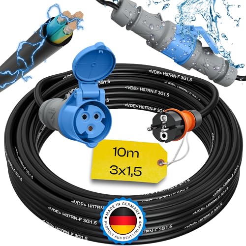 maxgo 10m Camping Adapter Schuko auf CEE 230v 16a 3x1,5 H07RN-F Stromadapter Stromkabel Landstromanschluss Adapterkabel Verlängerungskabel Kabel Wohnmobil Schukostecker Mennekes Campingkupplung maxgo 10m Camping Adapter Schuko auf CEE 230v 16a 3x1,5 H07RN-F Stromadapter Stromkabel Landstromanschluss Adapterkabel Verlängerungskabel Kabel Wohnmobil Schukostecker Mennekes Campingkupplung von maxgo