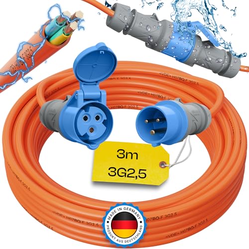 maxgo Camping Stromkabel 3m Wohnwagen Kabel Wohnmobil CEE Stecker Verlängerungskabel Orange 3x2,5 Campingkabel 3 Meter Strom Verlängerung H07BQ-F PUR Outdoor Mennekes maxgo Camping Stromkabel 3m Wohnwagen Kabel Wohnmobil CEE Stecker Verlängerungskabel Orange 3x2,5 Campingkabel 3 Meter Strom Verlängerung H07BQ-F PUR Outdoor Mennekes von maxgo