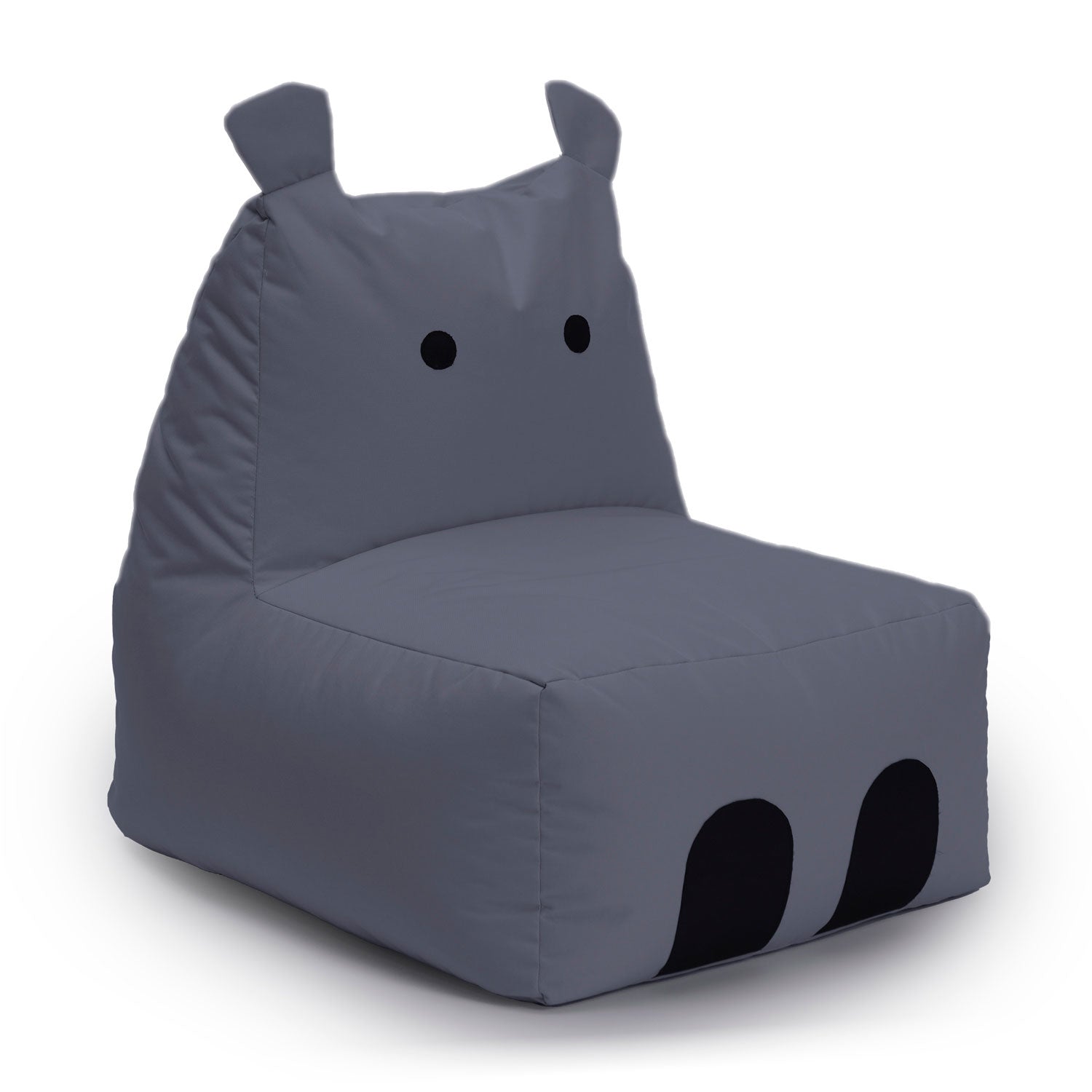 Kindersitzsack Animal Line Hippo (200 L) - indoor & outdoor - Stahlgrau von LUMALAND