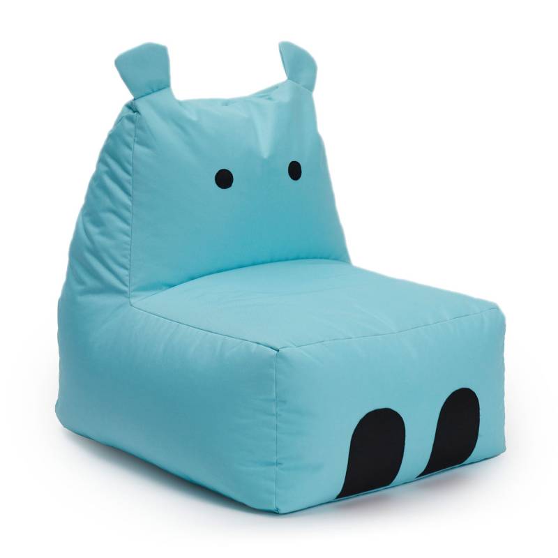 Kindersitzsack Animal Line Hippo (200 L) - indoor & outdoor - Türkis von LUMALAND