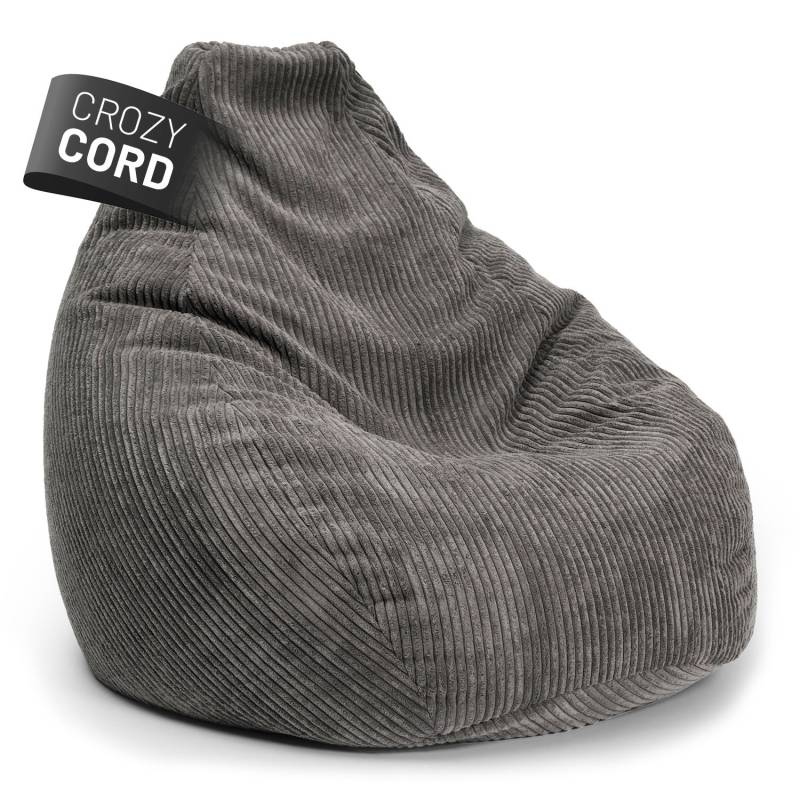 Sitzsack GIANT aus der Cord-Reihe - Grau von LUMALAND