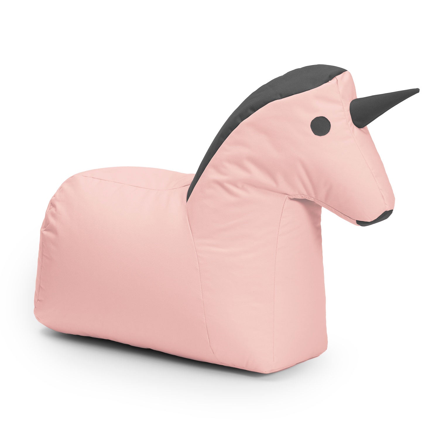 LUMALAND Kindersitzsack Animal Line Einhorn - Pastell Pink/Stahlgrau von LUMALAND