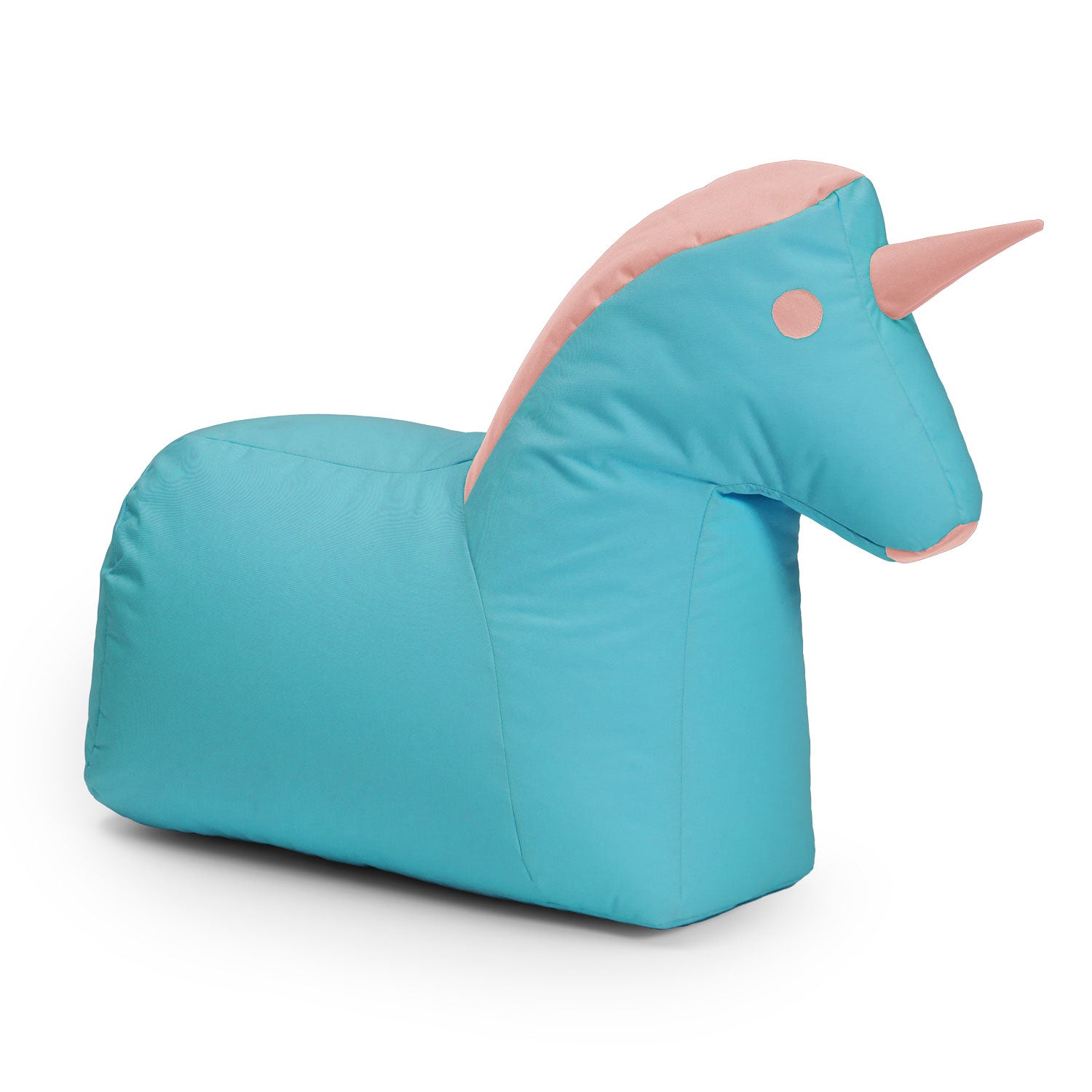 Kindersitzsack Animal Line Einhorn (120 L) - indoor & outdoor - Türkis/Pastell Pink von LUMALAND