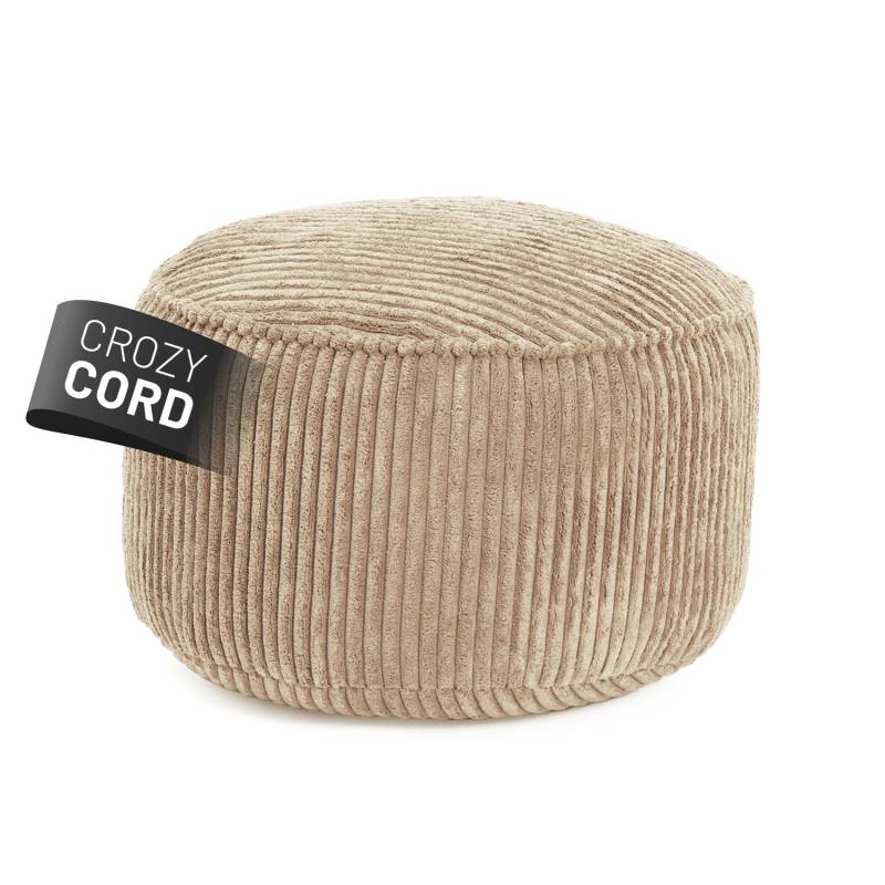 Sitzsack Pouf aus der Cord-Reihe - Beige von LUMALAND