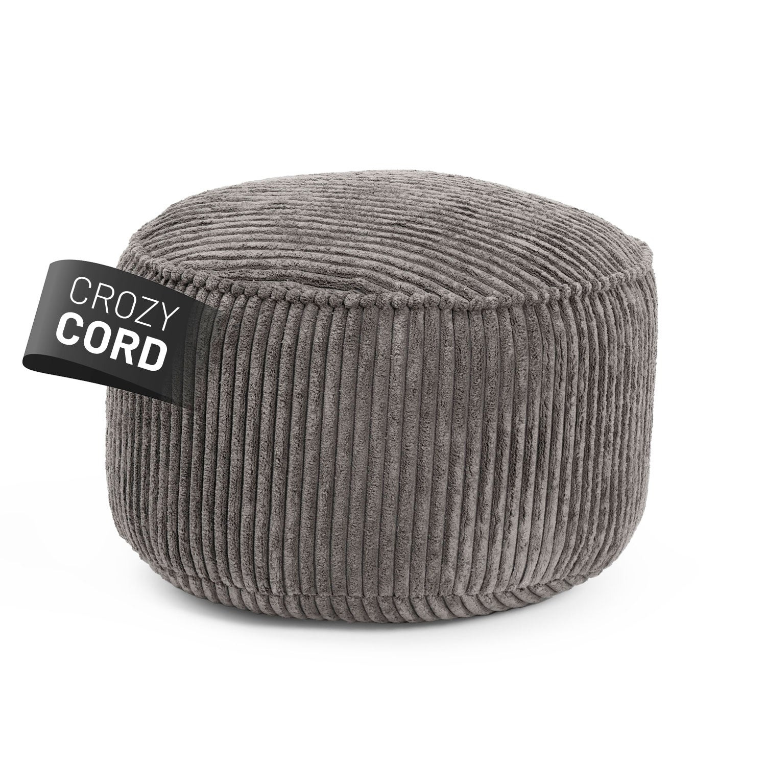 Sitzsack Pouf aus der Cord-Reihe - Grau Sitzsack Pouf aus der Cord-Reihe - Grau von LUMALAND