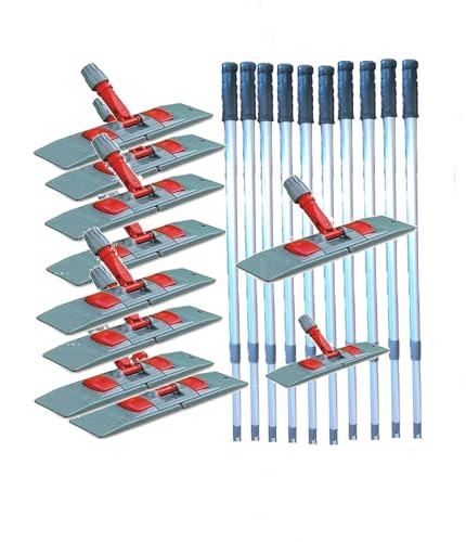 maxxi4you 10 x Klapphalter mit Teleskopstiel für Wischmopp Bodenreinigung Mopp 40 cm von maxxi4you