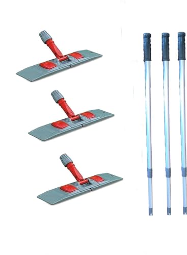 maxxi4you 3 x Klapphalter mit Teleskopstiel für Wischmopp Bodenreinigung Mopp 50 cm von maxxi4you