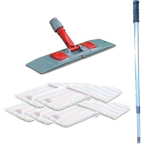 maxxi4you Wischmopp Set Premium mit Teleskopstiel 50 cm inkl. 5 x Wischmopp Mikrofaser von maxxi4you