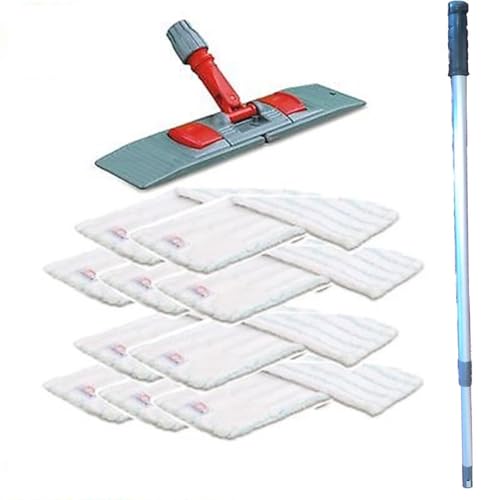 maxxi4you Wischmopp Set Premium mit Teleskopstiel 80 cm inkl. 10 x Wischmopp Mikrofaser von maxxi4you