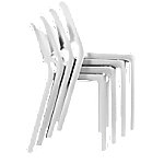 Mayer Sitzmöbel Stapelstuhl myNUKE Weiß Polypropylen Kunststoff 4 Füße 4 Stück von mayer sitzmöbel