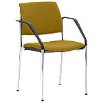 Mayer Sitzmöbel Stapelstuhl myPLANO Gelb Stoff 4 Metallfüße 2 Stück von mayer sitzmöbel