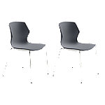 Mayer Sitzmöbel Stapelstuhl myPRIMO Anthrazit Chrom Polypropylen Kunststoff 4 Metallfüße 2 Stück Mayer Sitzmöbel Stapelstuhl myPRIMO Anthrazit Chrom Polypropylen Kunststoff 4 Metallfüße 2 Stück von mayer sitzmöbel