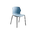 Mayer Sitzmöbel Stapelstuhl myPRIMO Graublau Anthrazit Polypropylen Kunststoff 4 Metallfüße 2 Stück von mayer sitzmöbel