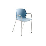 Mayer Sitzmöbel Stapelstuhl myPRIMO Graublau Polypropylen Kunststoff 4 Metallfüße 2 Stück von mayer sitzmöbel