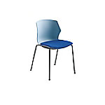 Mayer Sitzmöbel Stapelstuhl myPRIMO Mittelblau Stoff 4 Metallfüße 2 Stück von mayer sitzmöbel
