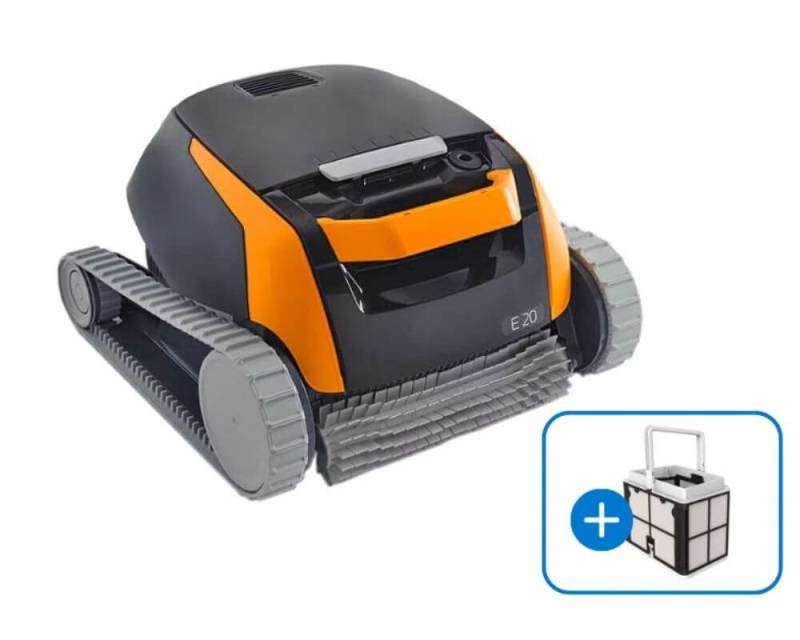 maytronics Poolbodensauger Dolphin E20 Poolroboter mit zusätzlichem Filterkorb fein + PVC Bürsten von maytronics