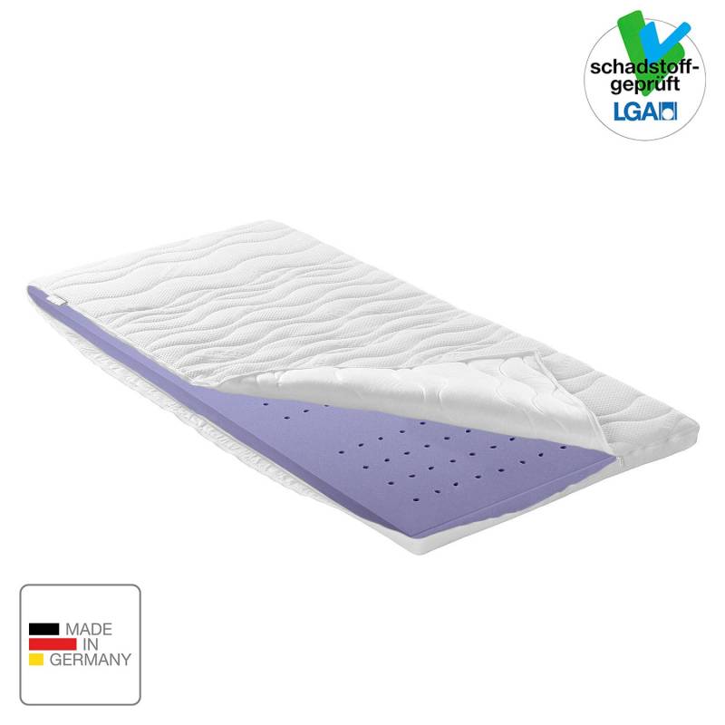 home24 Gel-Topper 100 x 200cm Microfaser Weiß von home24