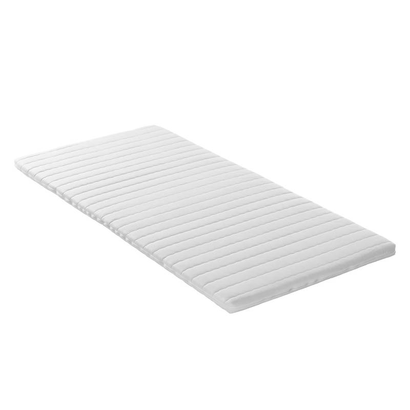 home24 Komfortschaum-Topper 200 x 200cm Webstoff Weiß von home24