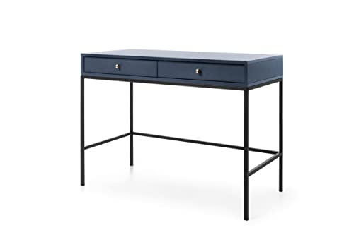 mb-moebel Eingangskonsole Konsolentisch mit Schubladen Sideboard Beistelltisch Flurtisch - Goldene Griffe - 104x78x50 cm - Melody Dunkelblau von mb-moebel