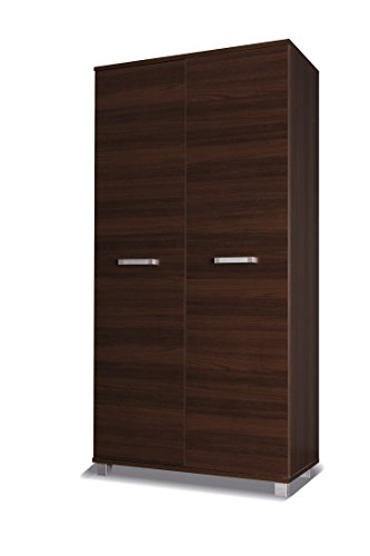 mb-moebel Schrank 2-türiger Kleiderschrank Falttürenschrank Wenge N2 von mb-moebel