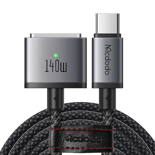 mcdodo 3M USB C auf Magsafe 3 Kabel 140W PD Schnellladen Typ C auf Magnetic 3 Ladekabel Kompatibel mit MacBook Pro M1 2021/M2 2023 14”/16”,MacBook Air M2 13''/15”, M3/M3 Pro/M3 Max 2024 14”/16” von mcdodo