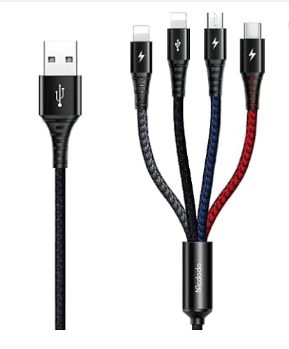 mcdodo Multi USB Kabel,Multi Ladekabel iP Micro USB Typ C Lightning Ladegerät Universal Ladekabel für Android Galaxy S9 S8 S7 A5 J5,Huawei P20, Honor,Oneplus,Sony,LG,Kindle (3 in 1-a) von mcdodo