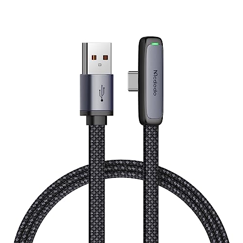 mcdodo USB C Kabel Ladekabel USB C 3A Ladekabel Samsung Schnellladekabel 90 Grad Ladekabel Nylon Kompatibel für Samsung Galaxy S24 S23 S22 S21 S20 Note 10, Huawei P60 von mcdodo