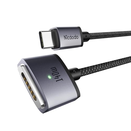 mcdodo USB C auf Magnetic 3 140W Ladekabel 2m Kompatibel mit MacBook Pro 2023, MacBook Air 2022, MacBook Pro Mag-Safe 3 PD Ladekabel von mcdodo