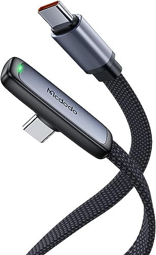 mcdodo USB C USB C Ladekabel Winkelstecker 1.8M PD 3.0 PPS USB-C Kabel 90 Grad 5A/20V kompatibel mit iPhone 15 Pro Max, M2 MacBook Pro/Air iPad Pro 2021 iPad Air 5 Galaxy von mcdodo