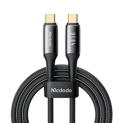 mcdodo USB C thunderbolt 4 kabel 40Gbps USB 4 Kabel 240W mit Thunderbolt 8K 60Hz Video, TB4 Kabel Kompatibel mit Thunderbolt 4/3,USB4/3,iPhone 15 Pro Max, Mac MacBook Pro,SSD von mcdodo